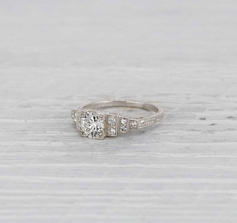 .85 Carat Art Deco Engagement Ring