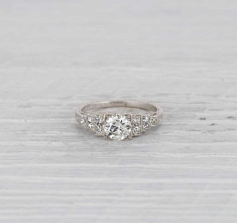 .85 Carat Art Deco Engagement Ring