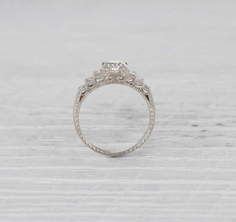 .85 Carat Art Deco Engagement Ring