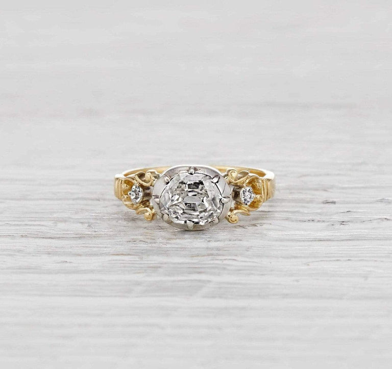 .85 Carat Georgian Diamond Engagement Ring