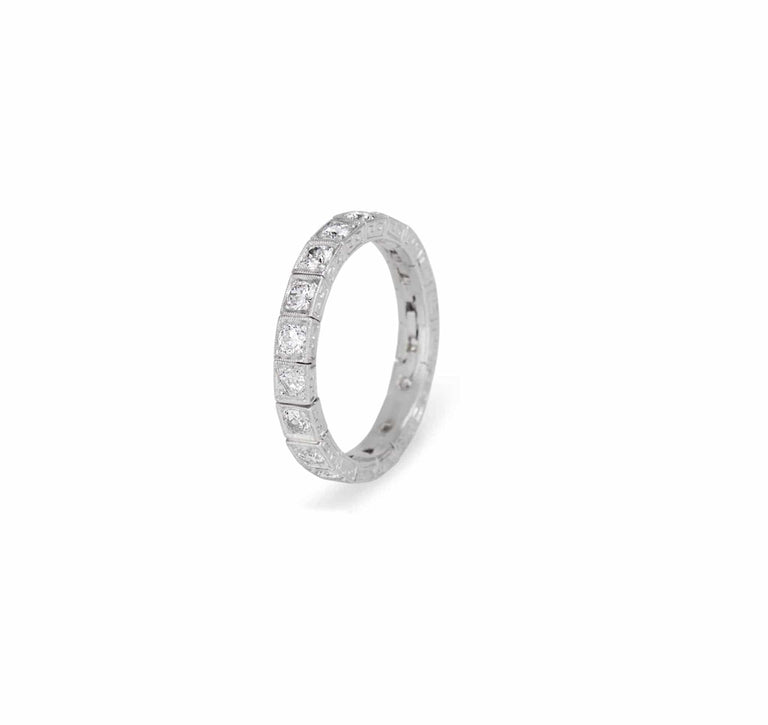 .85 Carat Old European Cut Diamond Eternity Band