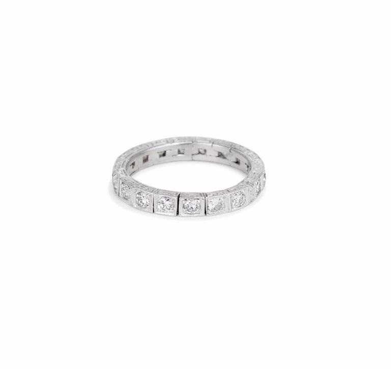 .85 Carat Old European Cut Diamond Eternity Band