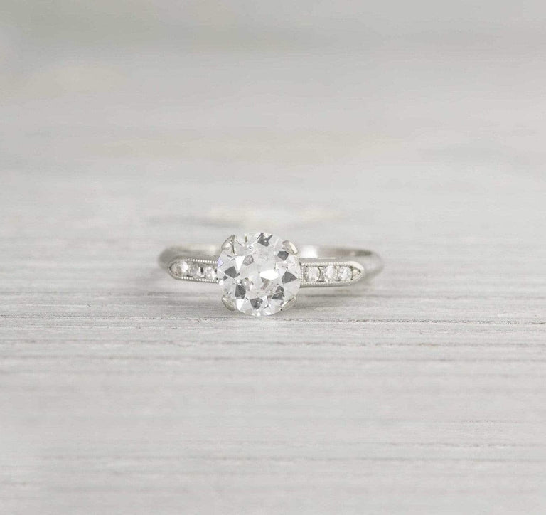 .85 Carat Vintage Art Deco Diamond Engagement Ring