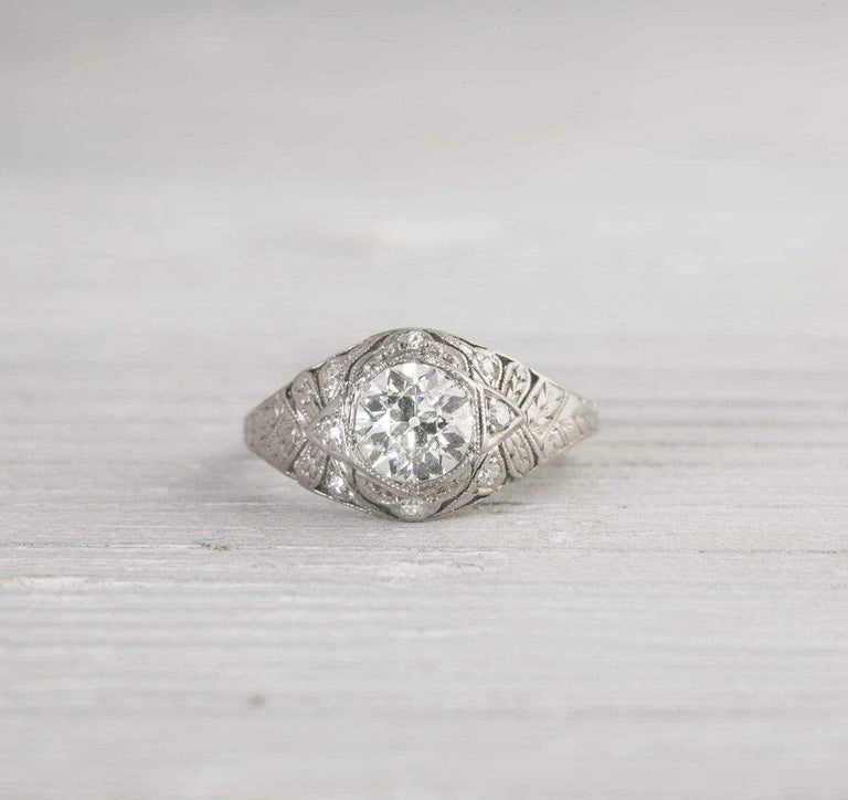 .85 Carat Vintage Diamond Engagement Ring