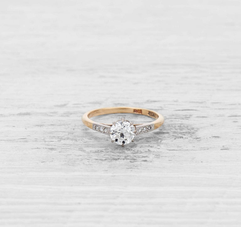 .86 CARAT EDWARDIAN DIAMOND ENGAGEMENT RING