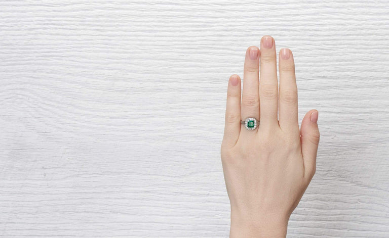 .87 Carat Edwardian Emerald Ring