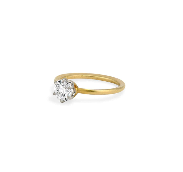 .87 CARAT TIFFANY & CO DIAMOND GOLD SOLITAIRE RING