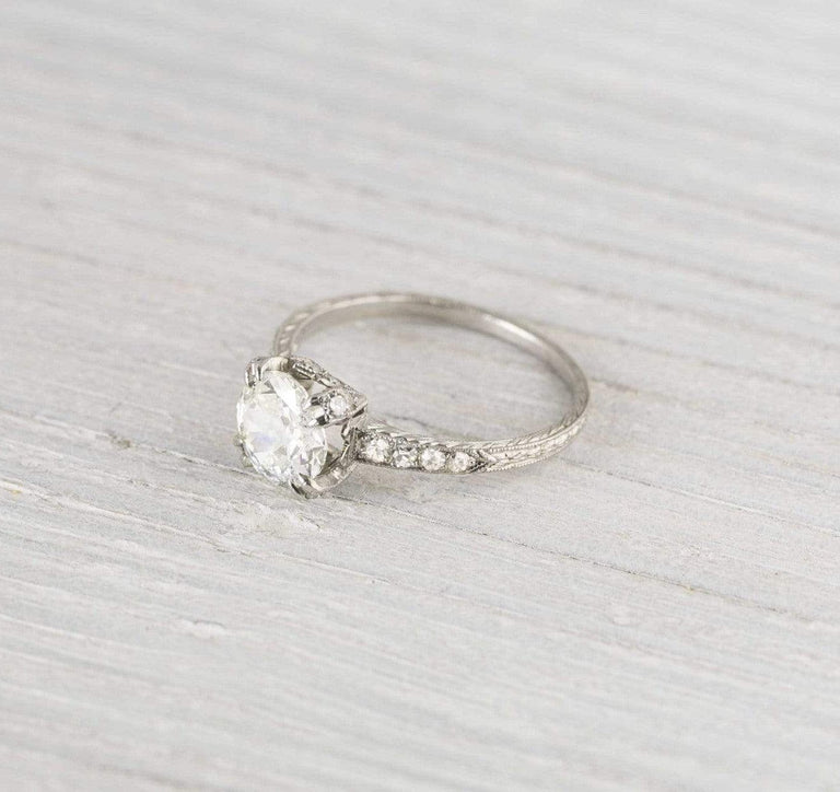 .88 Carat Vintage Art Deco Engagement Ring