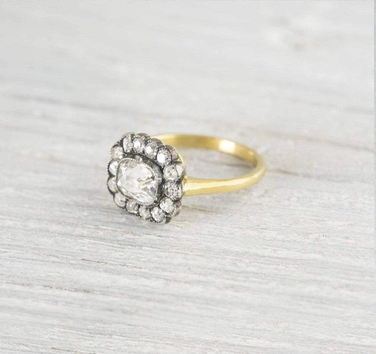 .90 Carat Antique Cluster Engagement Ring