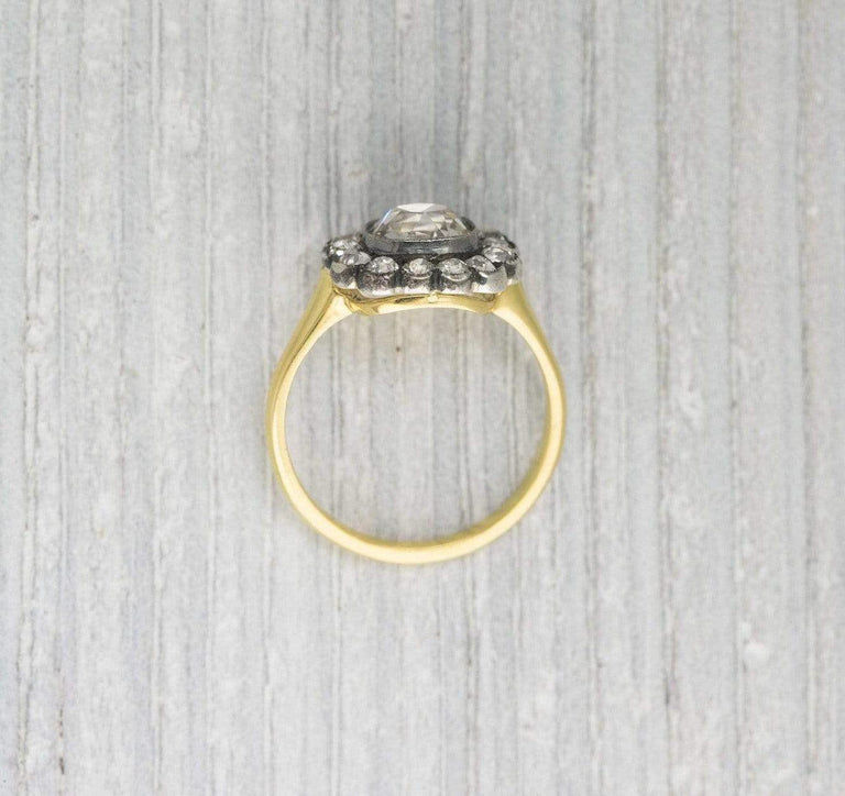 .90 Carat Antique Cluster Engagement Ring