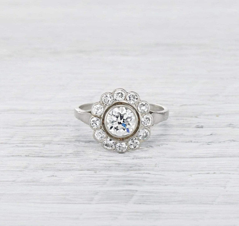 .90 Carat Art Deco Diamond Engagement Ring