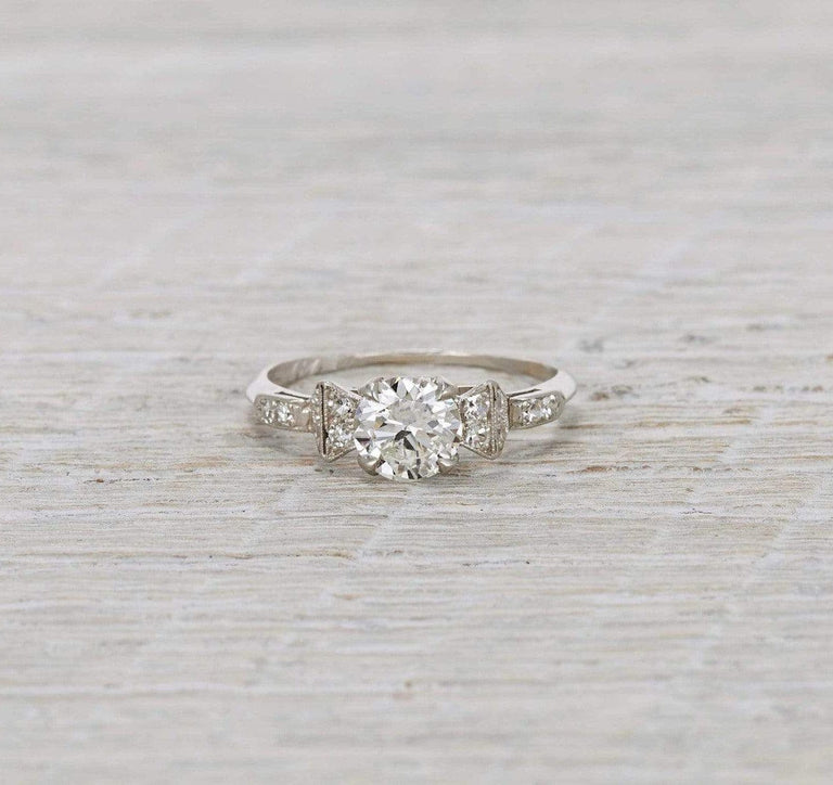 .90 Carat Art Deco Engagement Ring