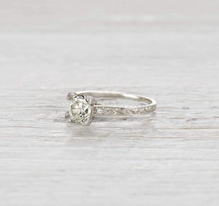 .90 Carat Art Deco Engagement Ring