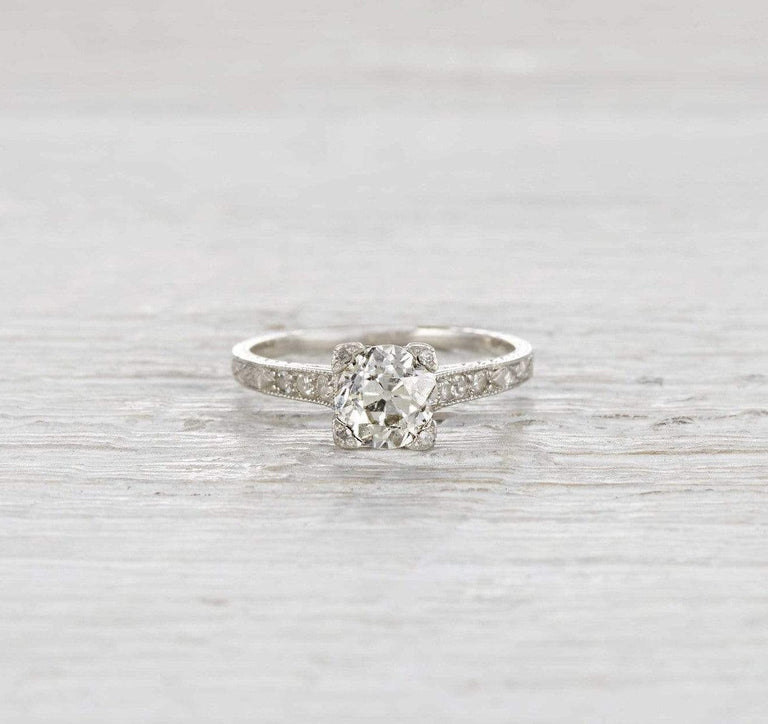 .90 Carat Art Deco Engagement Ring
