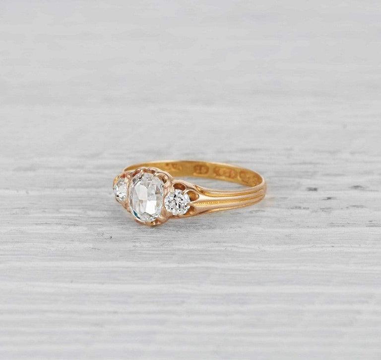 .90 Carat Victorian Diamond Engagement Ring