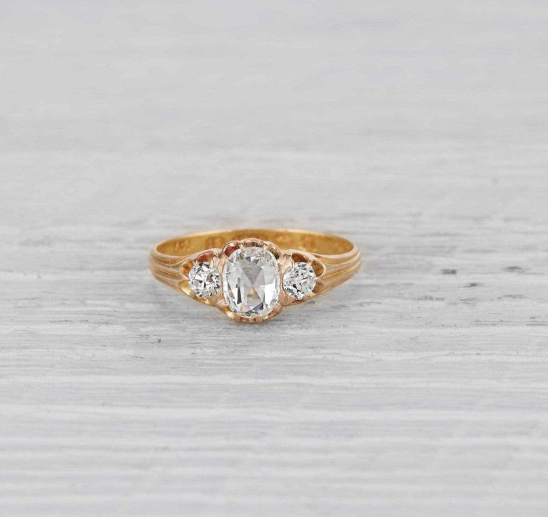 .90 Carat Victorian Diamond Engagement Ring