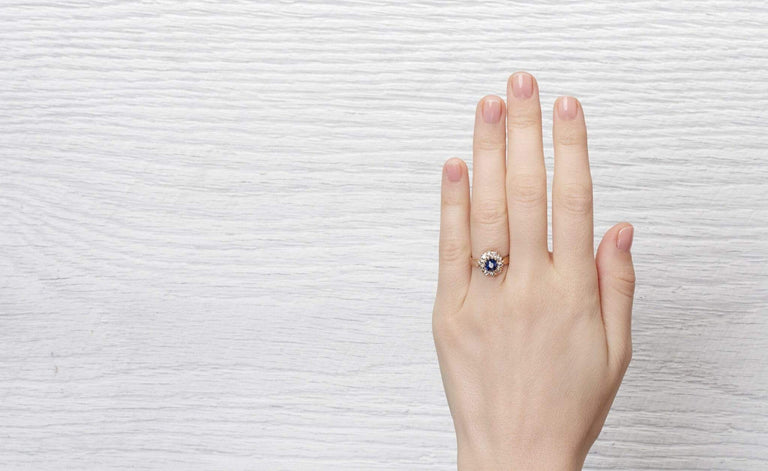 .90 Carat Victorian Sapphire Cluster Ring