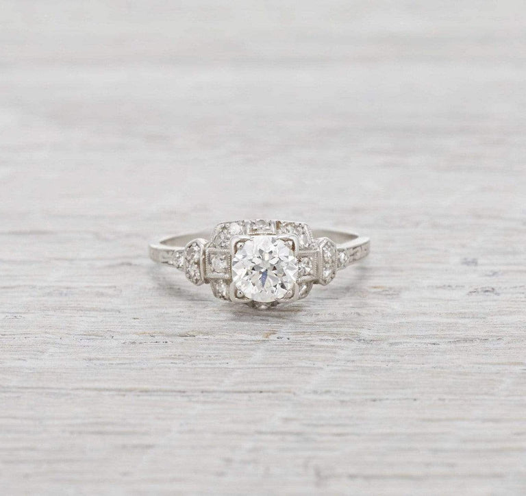 .90 Carat Vintage Art Deco Diamond Engagement Ring