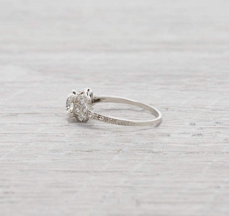 .90 Carat Vintage Art Deco Diamond Engagement Ring