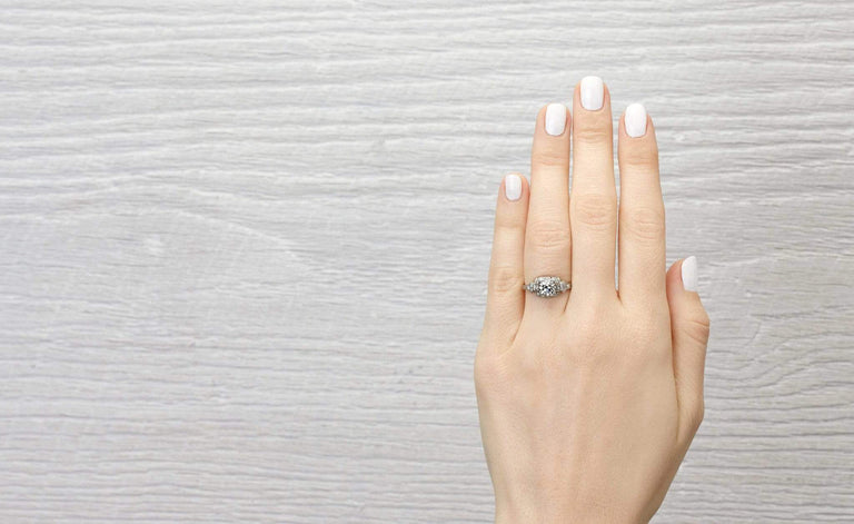 .90 Carat Vintage Art Deco Diamond Engagement Ring