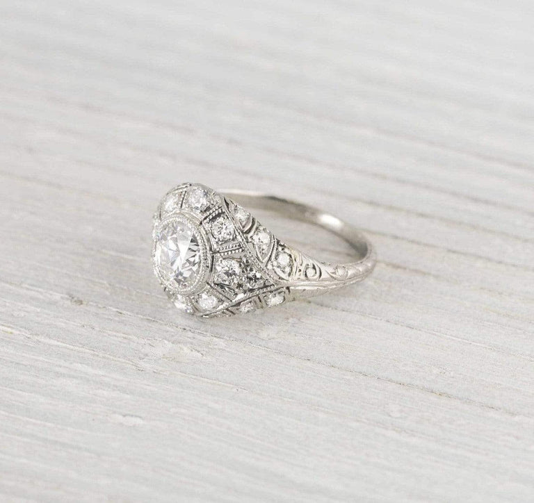 .90 Carat Vintage Art Deco Engagement Ring | NO LONGER ACTIVE (1654)