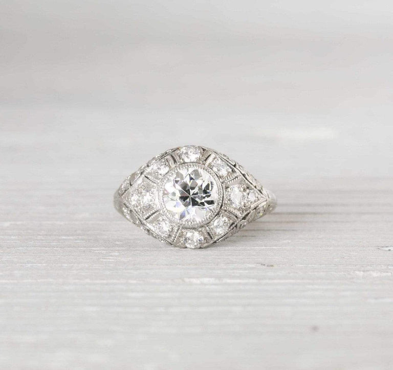 .90 Carat Vintage Art Deco Engagement Ring | NO LONGER ACTIVE (1654)
