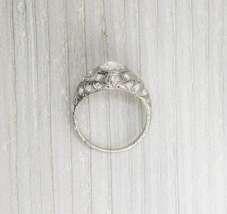 .90 Carat Vintage Art Deco Engagement Ring | NO LONGER ACTIVE (1654)