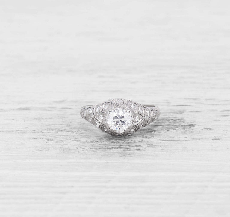 .91 CARAT EDWARDIAN DIAMOND ENGAGEMENT RING