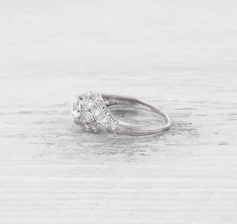.91 CARAT EDWARDIAN DIAMOND ENGAGEMENT RING