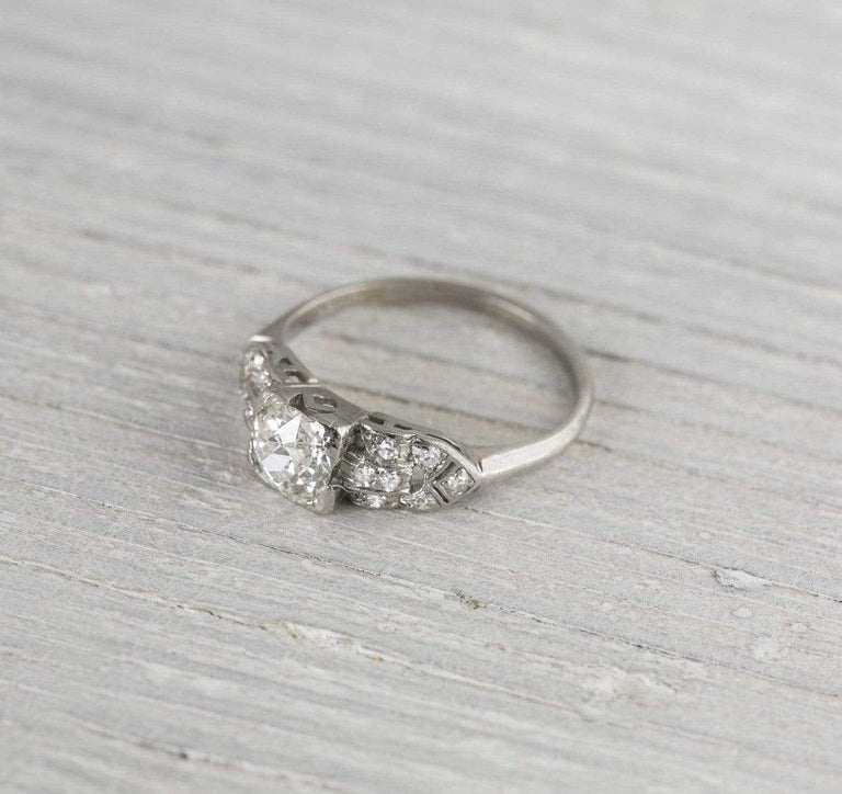 .91 Carat Vintage Art Deco Engagement Ring