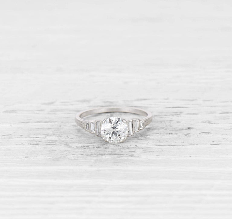 .92 CARAT ART DECO DIAMOND ENGAGEMENT RING