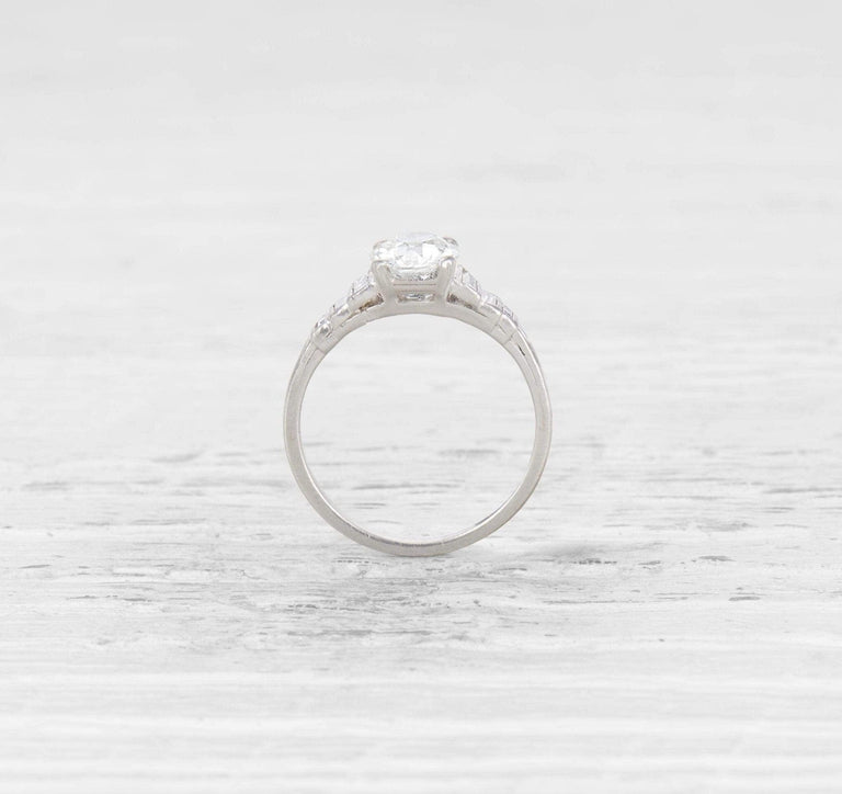 .92 CARAT ART DECO DIAMOND ENGAGEMENT RING