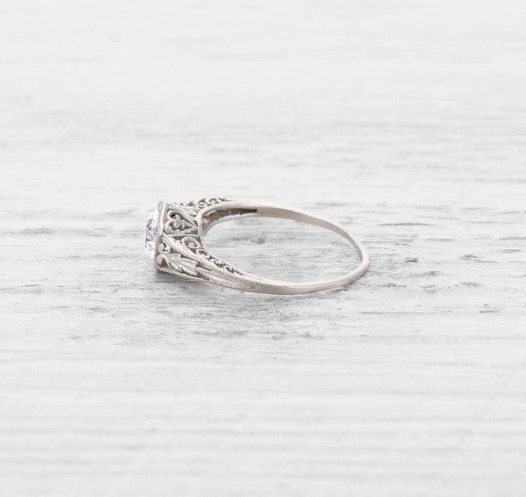 .93 CARAT ART DECO DIAMOND SOLITAIRE ENGAGEMENT RING