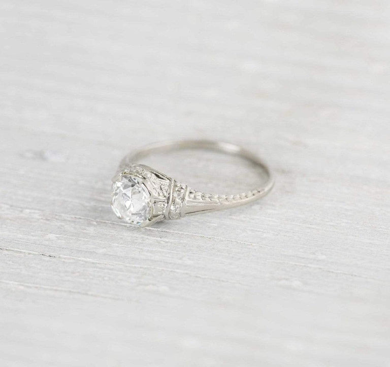 .93 Carat Diamond Vintage Engagement Ring