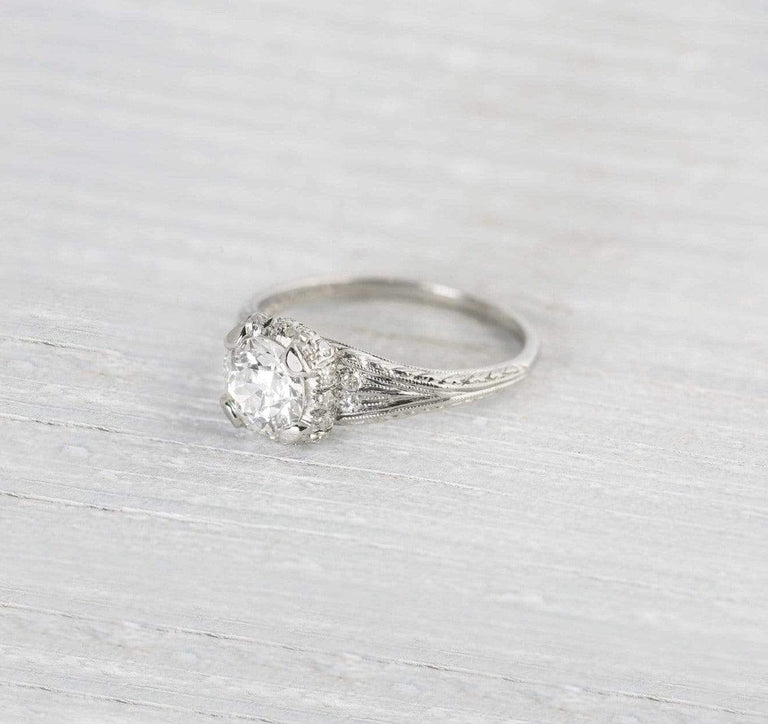 .93 Carat Edwardian Diamond Engagement Ring