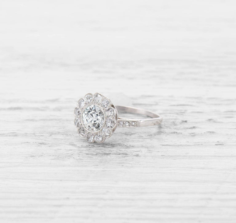 .93 CARAT EDWARDIAN DIAMOND ENGAGEMENT RING