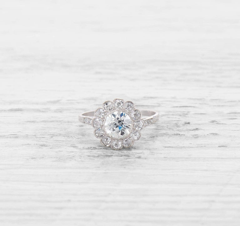 .93 CARAT EDWARDIAN DIAMOND ENGAGEMENT RING