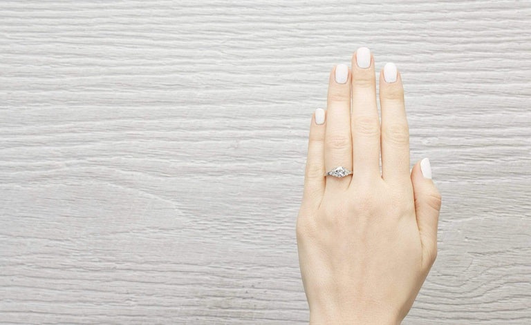 .94 Carat Art Deco Engagement Ring