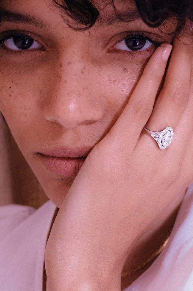 .94 Carat Golconda IIa Marquise Art Deco Diamond Engagement Ring