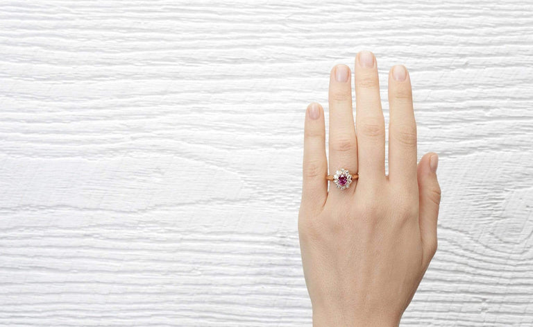 .95 Carat Victorian Pink Sapphire Ring