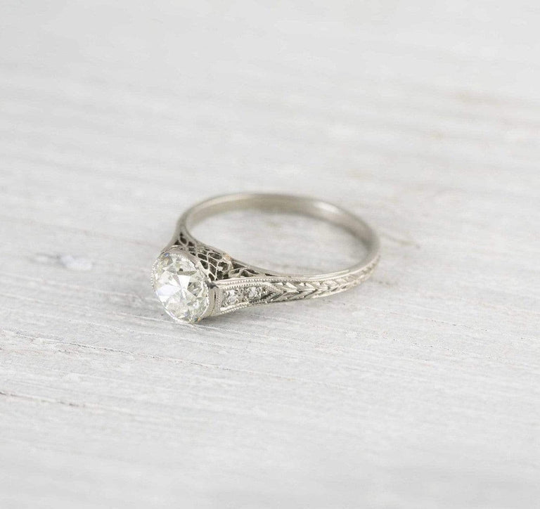.95 Carat Vintage Diamond Engagement Ring