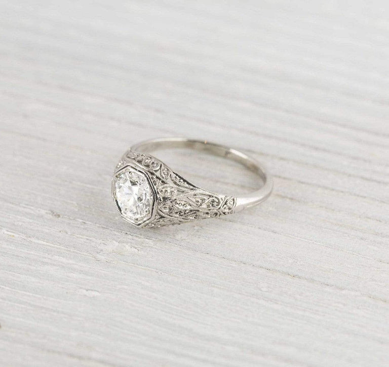 .95 Carat Vintage Edwardian Diamond Engagement Ring
