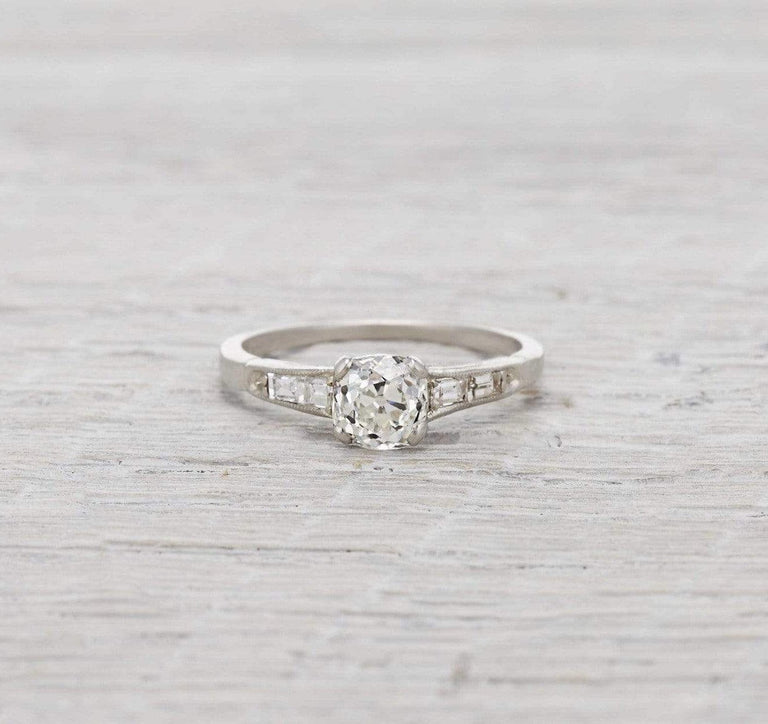 .96 Carat Vintage Art Deco Diamond Engagement Ring
