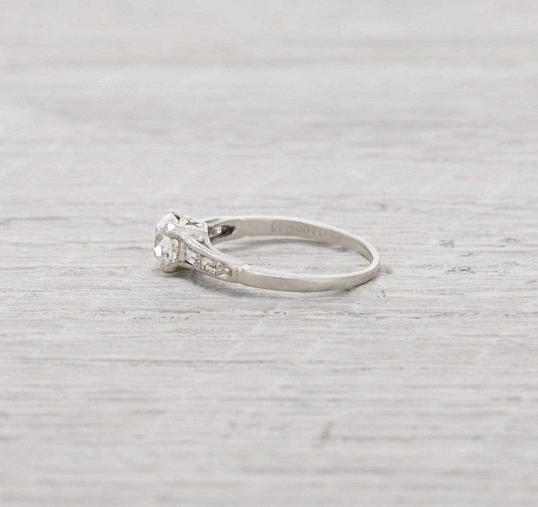 .96 Carat Vintage Art Deco Diamond Engagement Ring