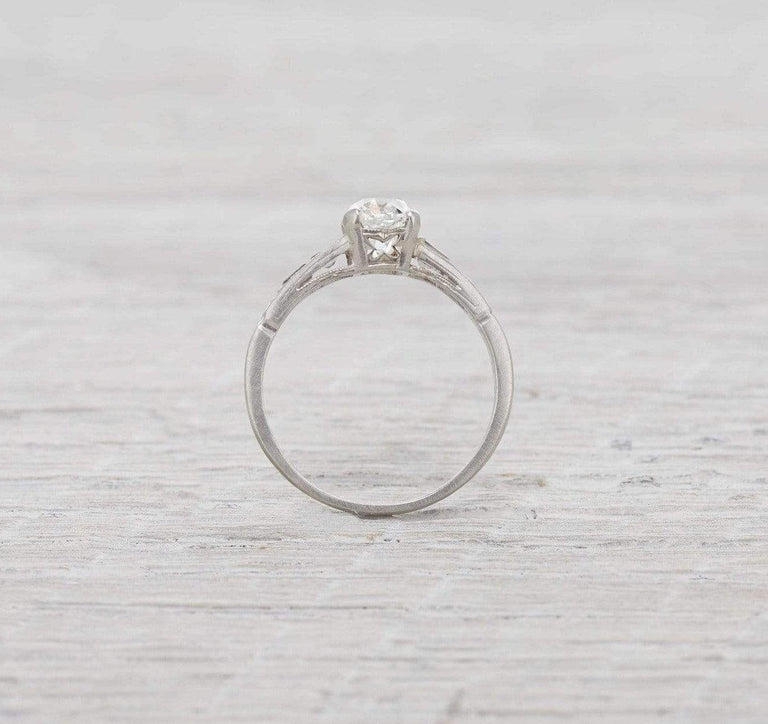 .96 Carat Vintage Art Deco Diamond Engagement Ring