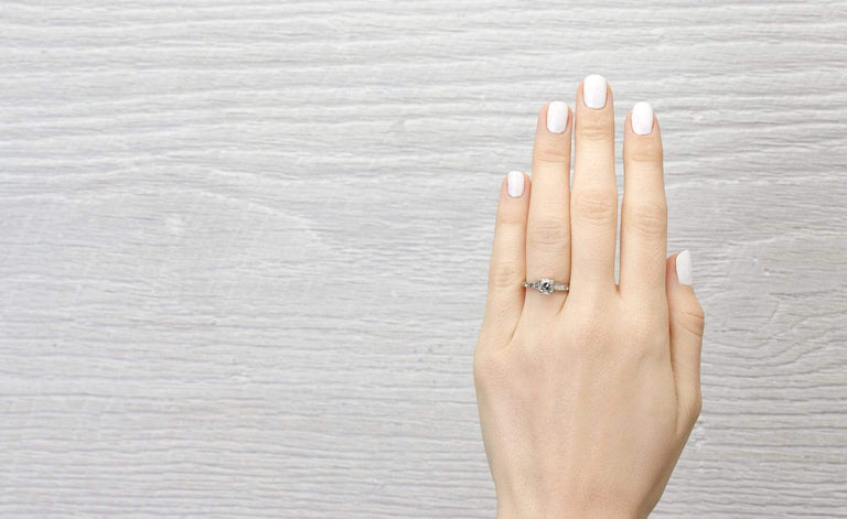 .96 Carat Vintage Art Deco Diamond Engagement Ring