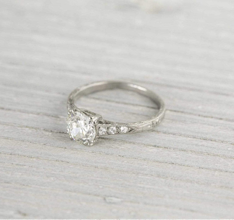 .96 Carat Vintage Art Deco Engagement Ring