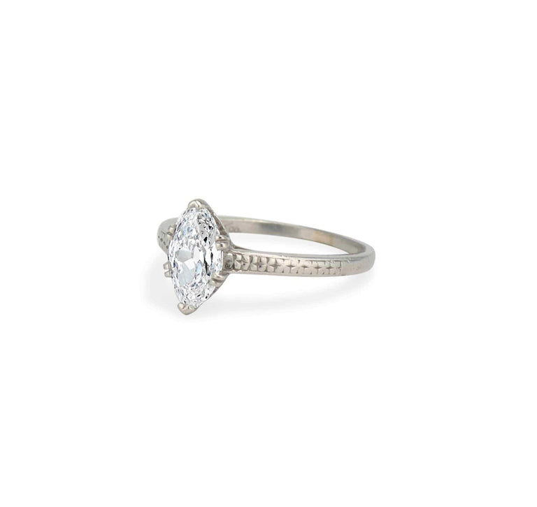 .98 Carat Tiffany & Co Art Deco Diamond Ring