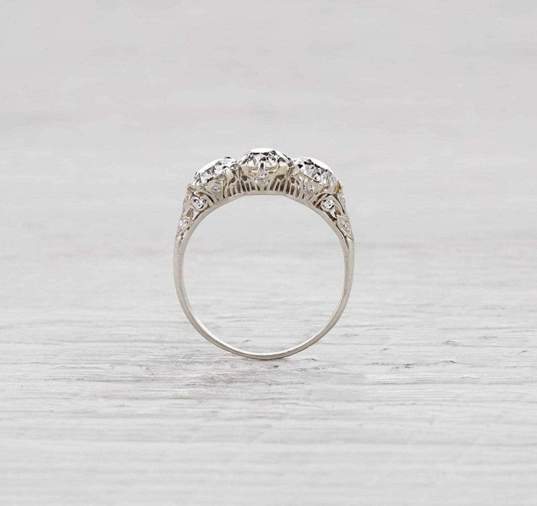 .99 Carat Edwardian Three Stone Ring