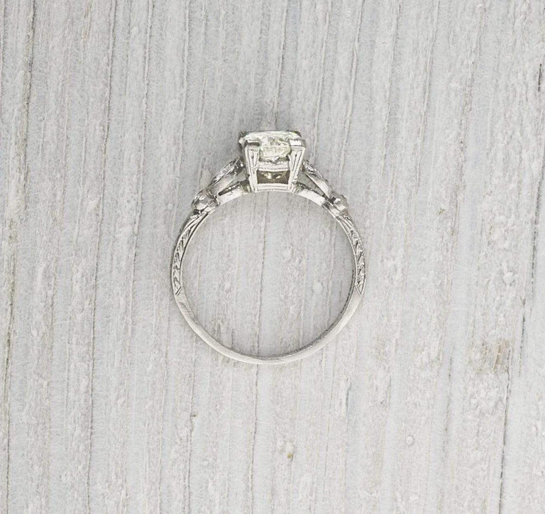 .99 Carat Old European Cut Diamond Engagement Ring